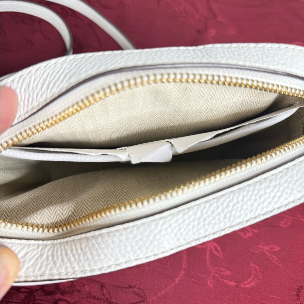 Tory burch white cream Herringbone Patterned Bag - Picture 4 of 10